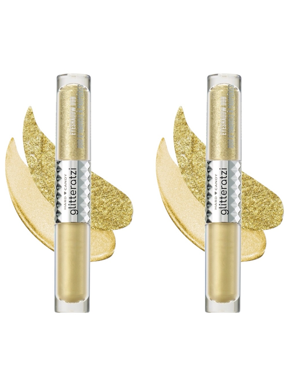 **HTF** HARD CANDY GLITTERATZI GLITTER & CHROME EYE DUOS SUNBEAM SHEEN X2 - NEW